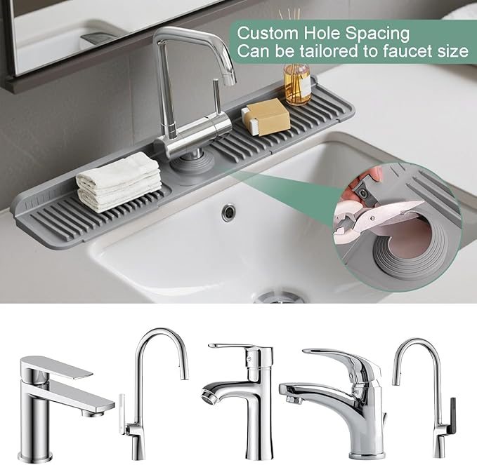 24 Inch Upgraded Draining Mat Folding Faucet Mat