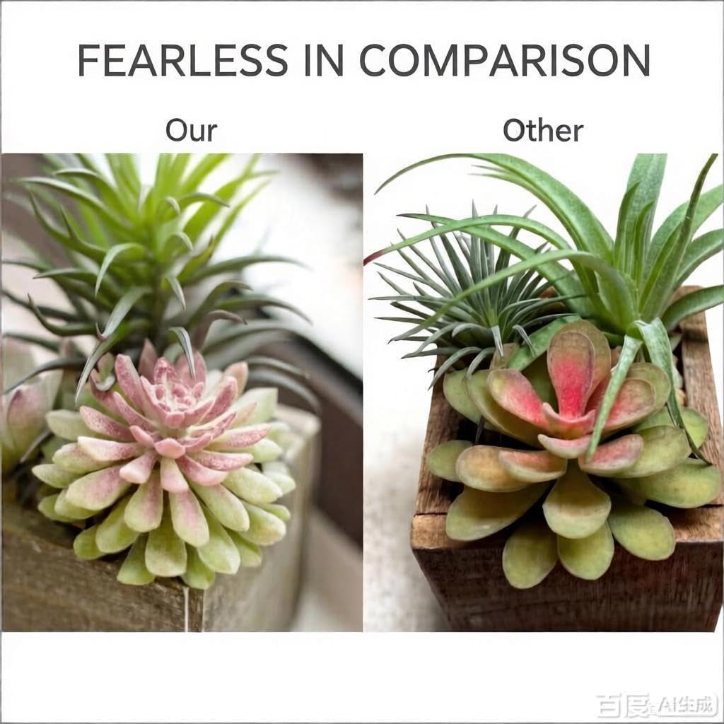 Succulent Plants Artificial, 3 Pack Small Fake Plants in Wood Pot for Home Decor, Farmhouse Artificial Plants Indoor for Living Room Bathroom Bedroom Office Kitchen Desk Wedding Coffee Table Decor