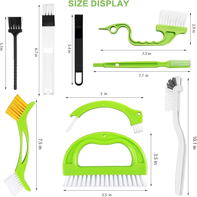 8 Pack Grout Cleaner Brush, Hand-held Groove Gap Cleaning Tools Tile Joint