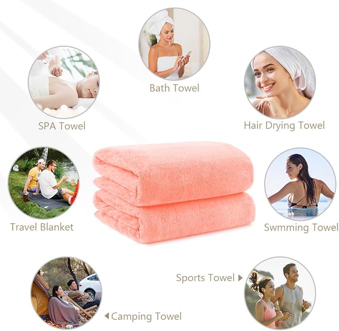 Orighty Microfiber Bath Towels Pack of 2