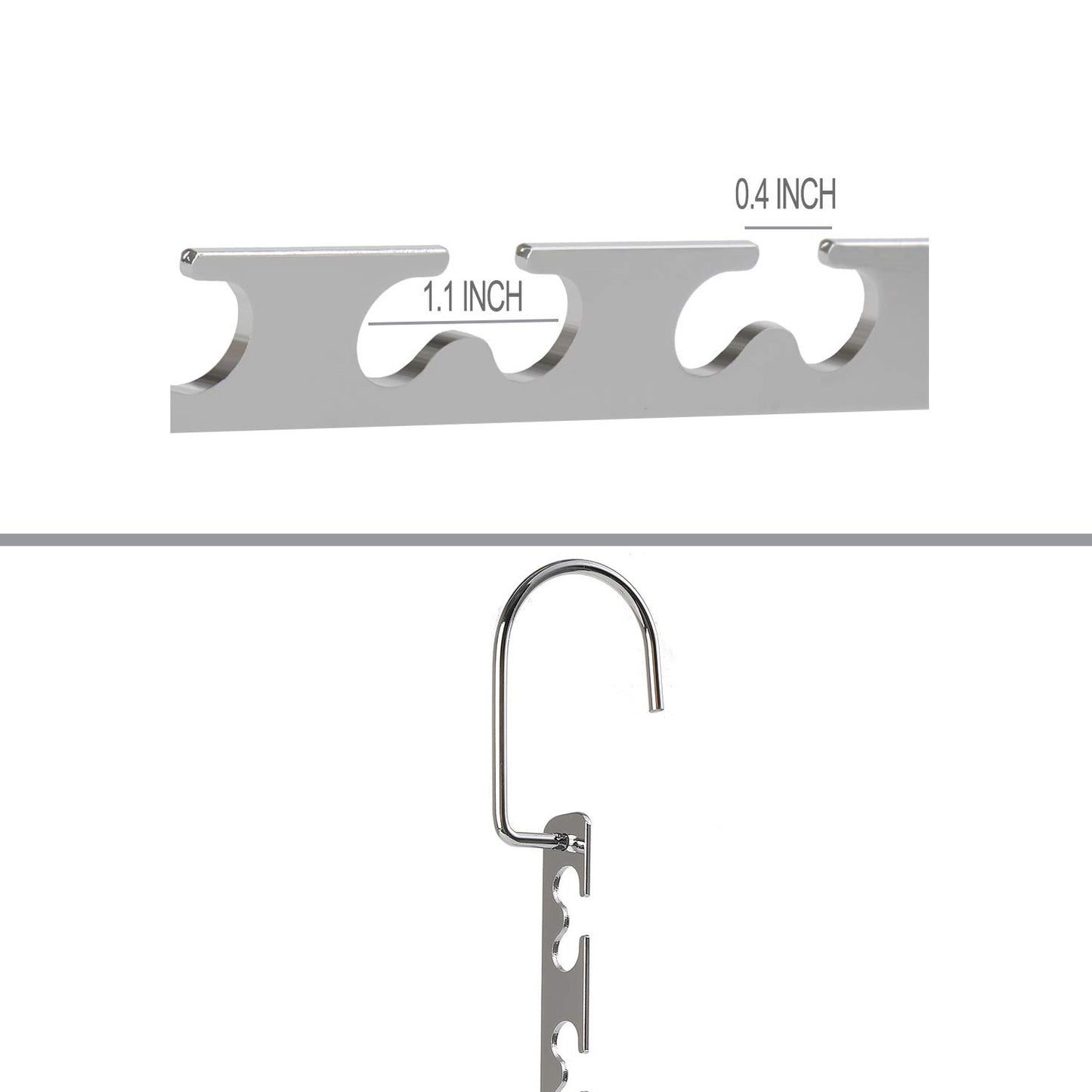 GEFTOL Space Saving Hangers Metal Hanger Magic Cascading Hanger Closet Clothes Organizer(4 Pack)
