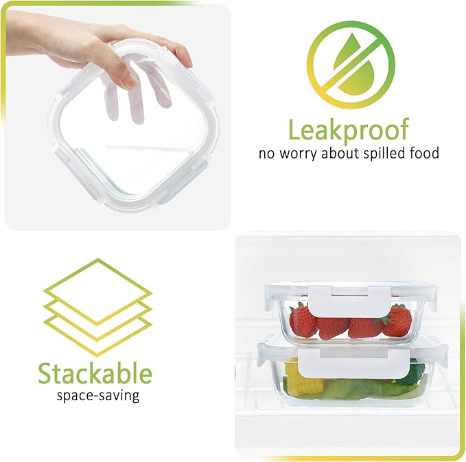 24-Piece Glass Food Storage Containers