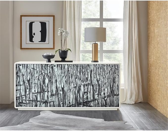 Hooker Furniture Melange Graffitio Wood Credenza in White