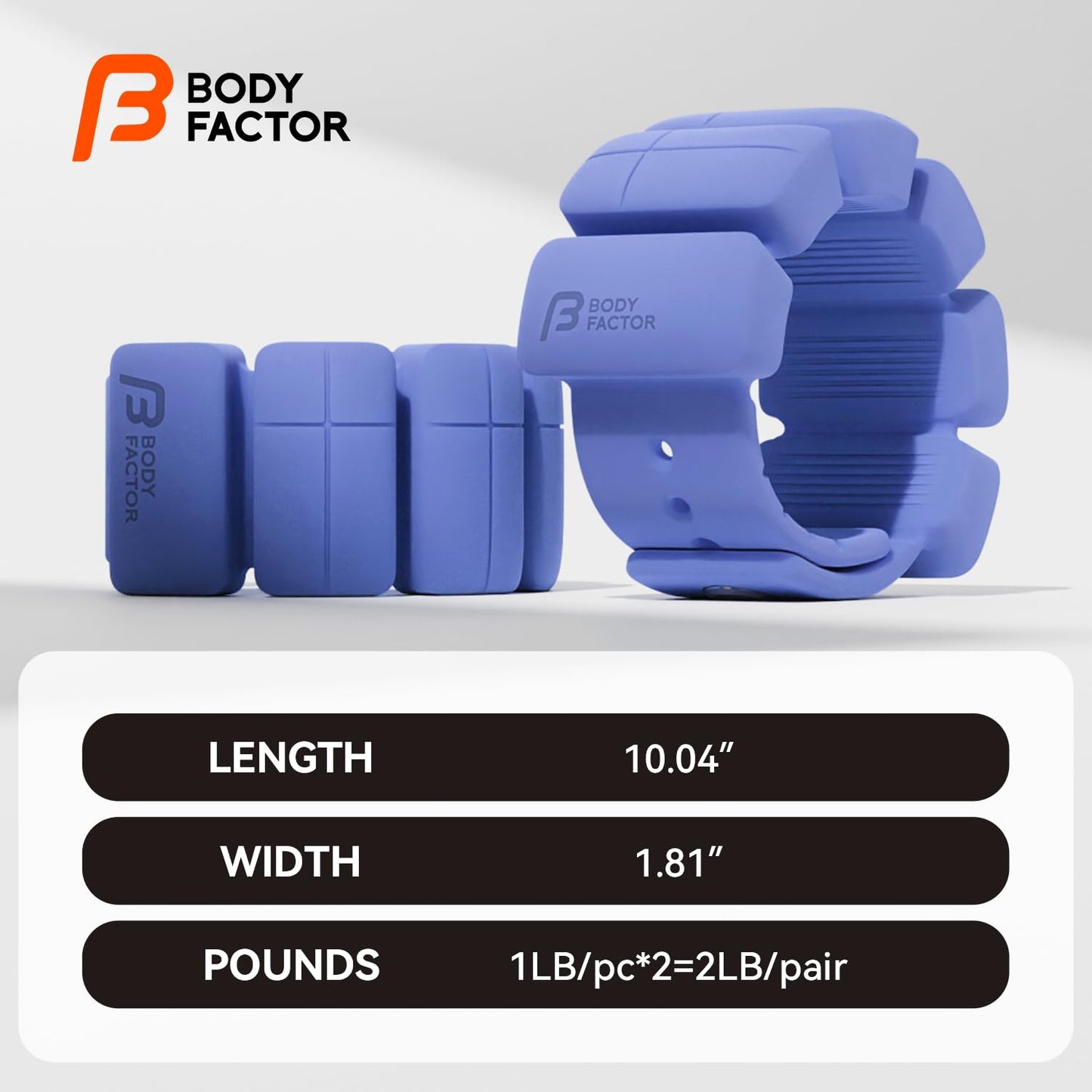 Ankle Weights, Wearable Silicone Wrist Weights, Adjustable Size for Women and Men, Gym Workout, Walking, Running, Dance, Aerobics, Yoga and Pool Exercises Set of 2 (1 lb each)