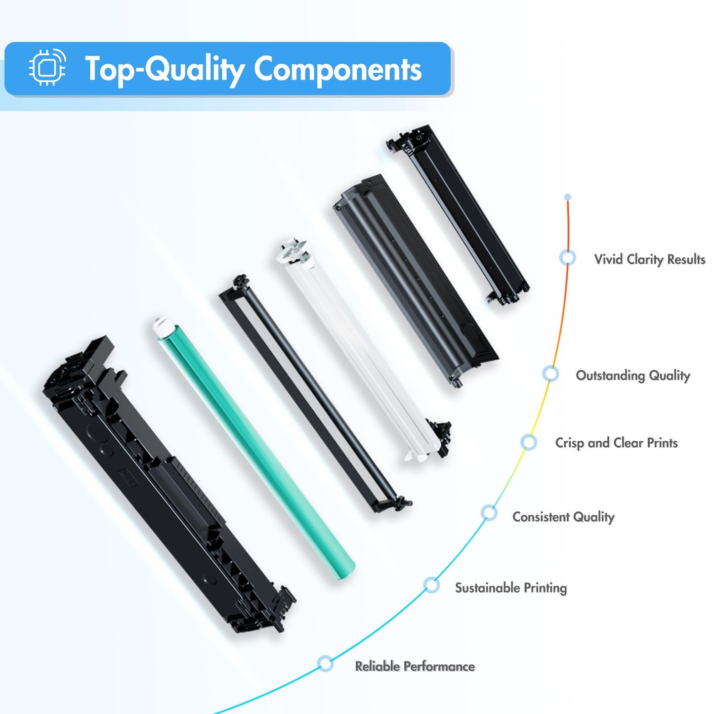 206A Toner Cartridges 4 Pack: M283fdw 206X Set Compatible Replacement for HP 206A 206X Color Laserjet Pro MFP M283fdw M283cdw M255dw M283 M255 Printer High Yield Ink (Black Cyan Yellow Magenta)