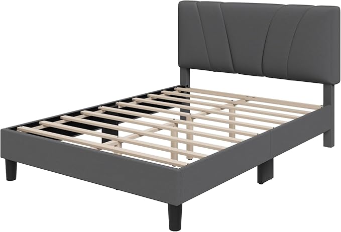 Novilla Queen Size Bed Frame Upholstered Platform Queen Bed Frame