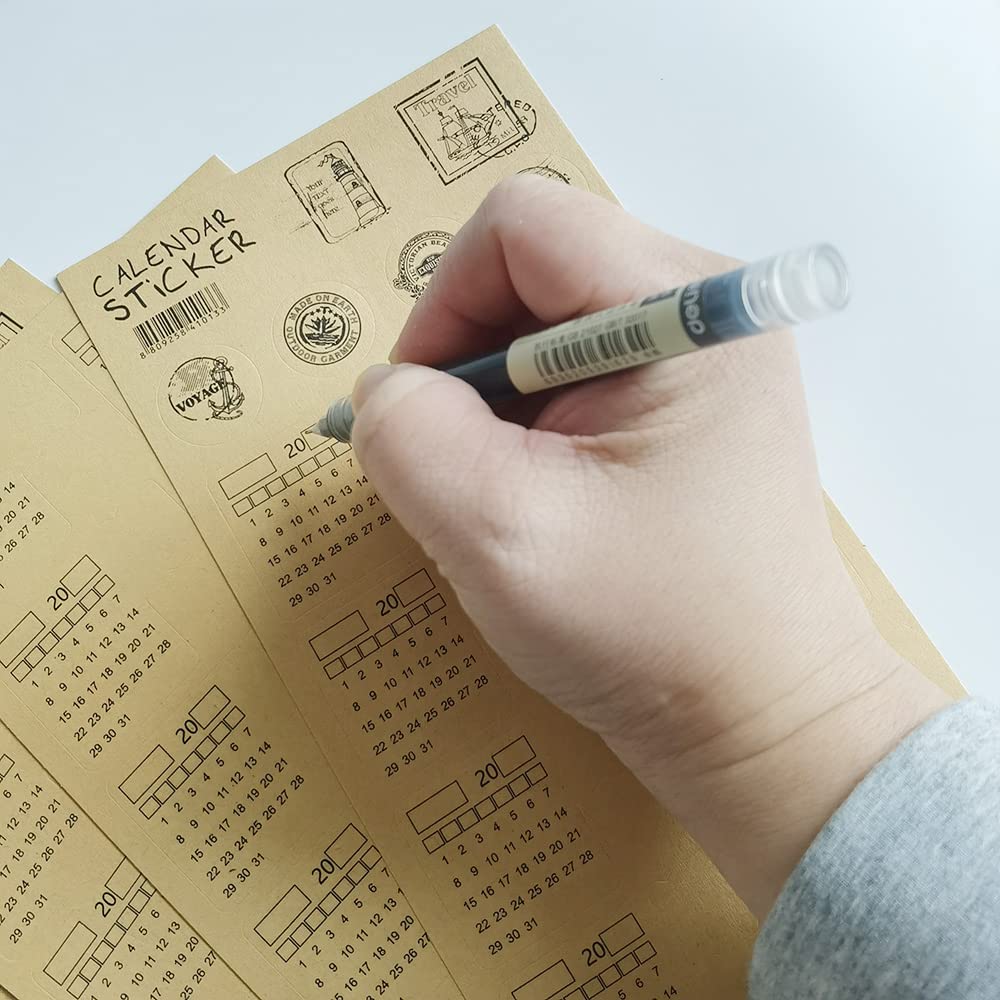 30 Pcs Calendar Stickers for Planners Self Adhesive Index Tabs Monthly Index Dividers Bullet Journal/Planners/Agenda