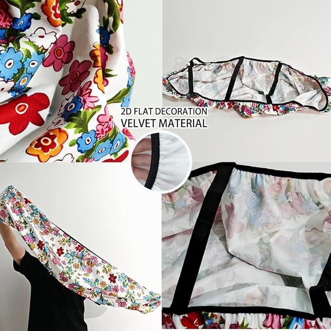 Nuxovilar Vintage Sewing Elements Ironing Board Cover& Floral Design, This