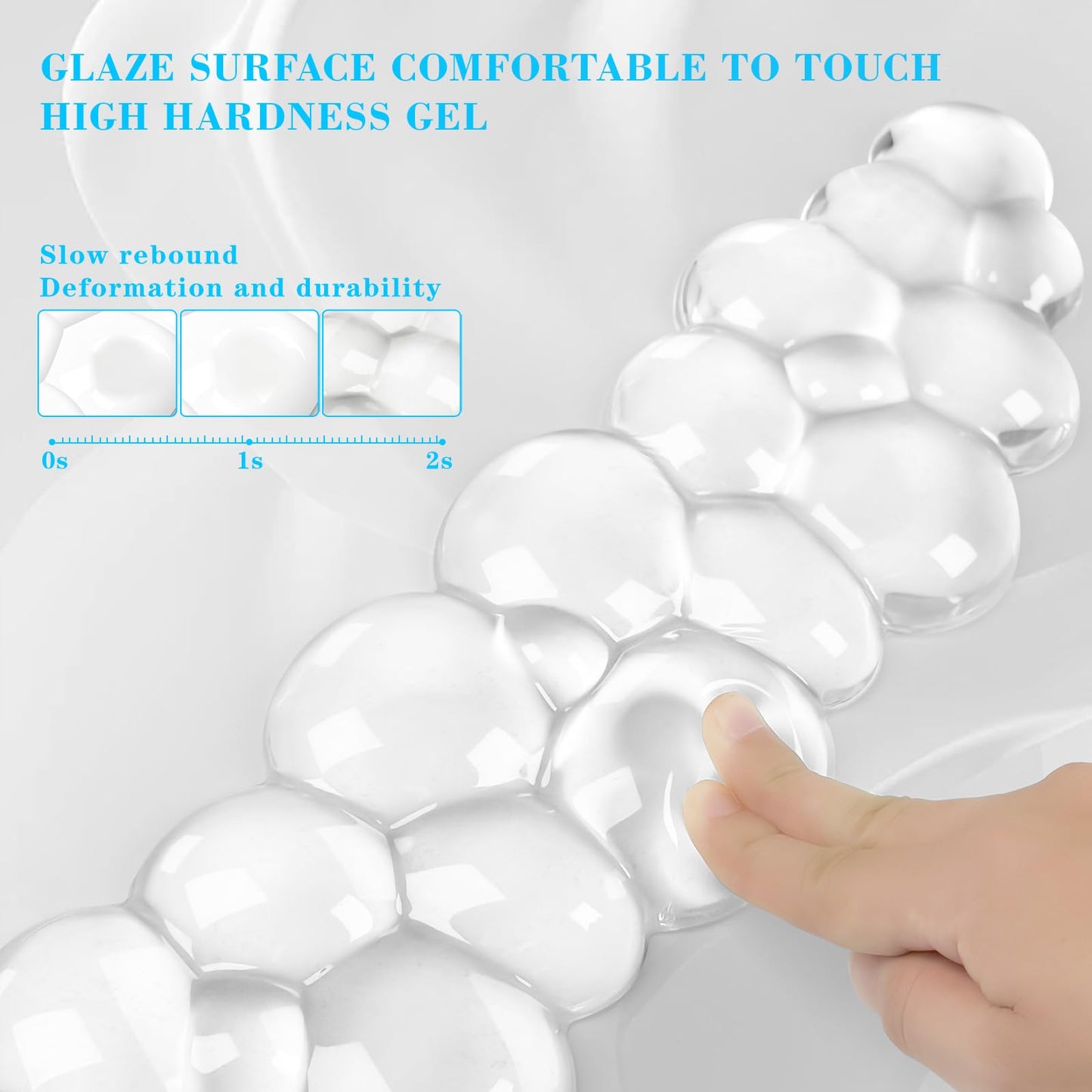 Gel Cloud Keyboard and Mouse Wrist Rest, Cute Wrist Support and Arm Support Keyboard Rest for Keyboard and Mouse Typing Pain Relief,Suitable for Office/Computer/Laptop/Gaming(White)