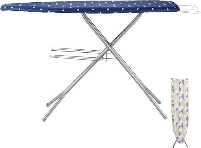 VEVOR Ironing Board with Bottom Storage Tray, Thickened 4 Layers Iron Board