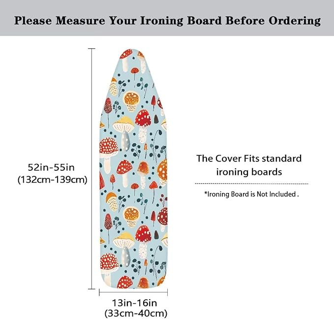Cute Mushroom Ironing Board Cover Dust Covers Standard Ironing Board Full Size