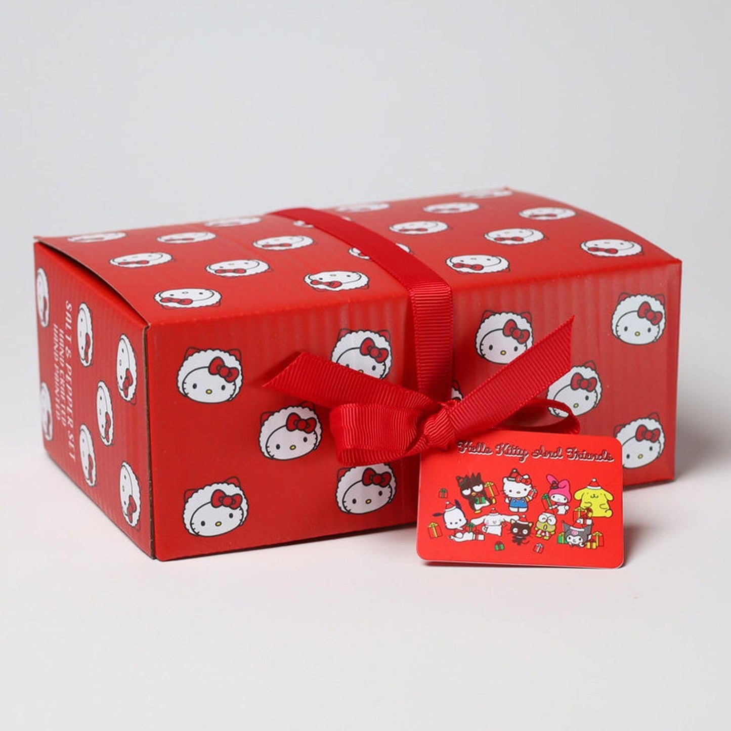 Blue Sky Clayworks Hello Kitty and Christmas Tree Salt and Pepper, Set of 2, Holiday Home Decorations, Ceramic, 24008