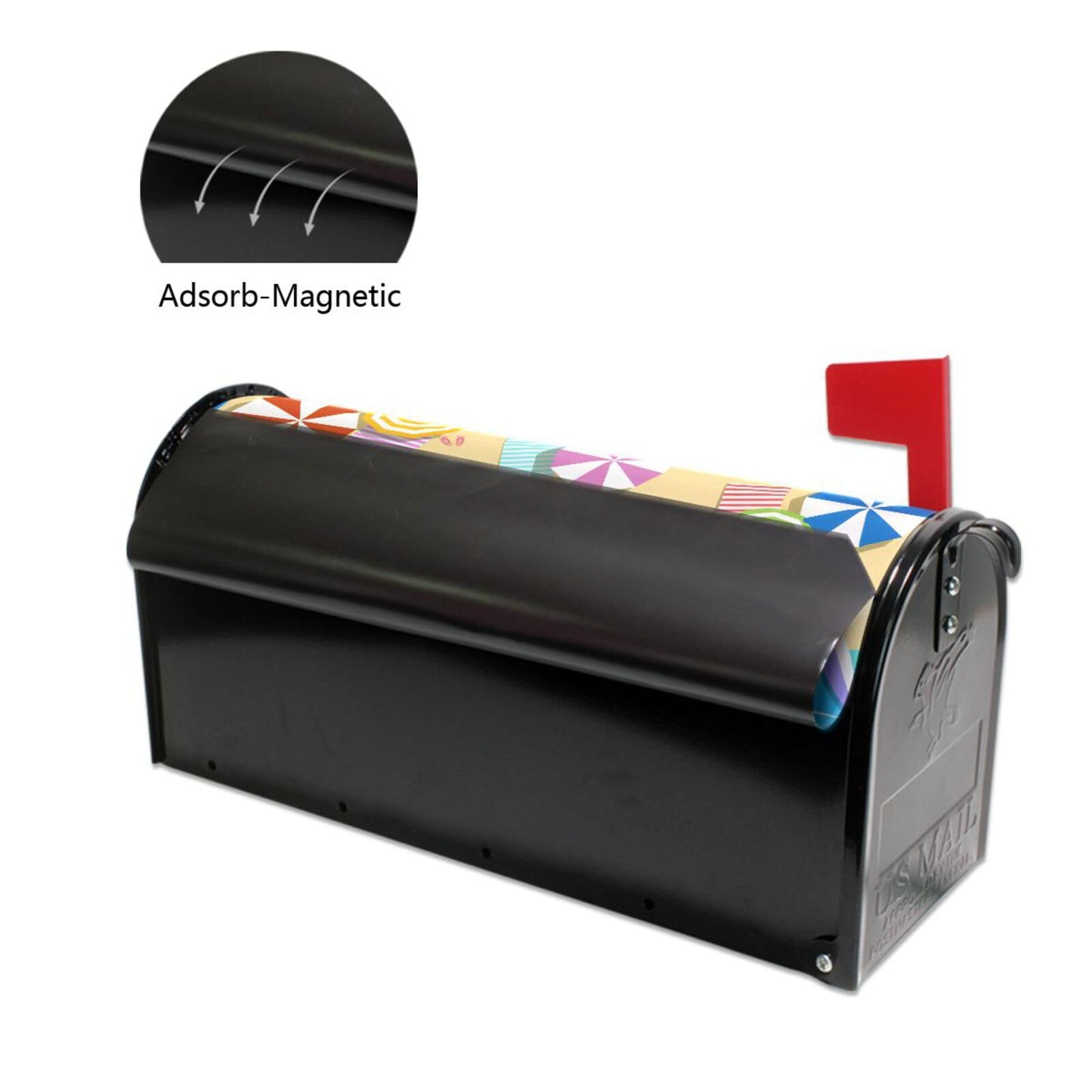 ALAZA Summer Time with Beach Magnetic Mailbox Cover MailWraps Garden Yard Home Decor for Outside Standard Size-18"x 20.8"
