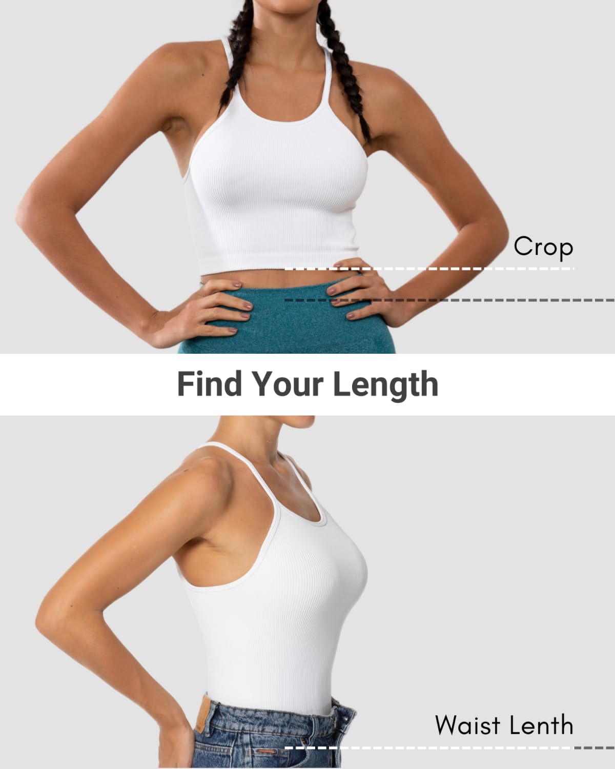 Sunzel Free to Be Tank, Ribbed Crop Tops for Women Summer Tank Tops Cute No pad Racerback Camisole Cropped Workout Gym Yoga Black Brown Grey(3pcs) M