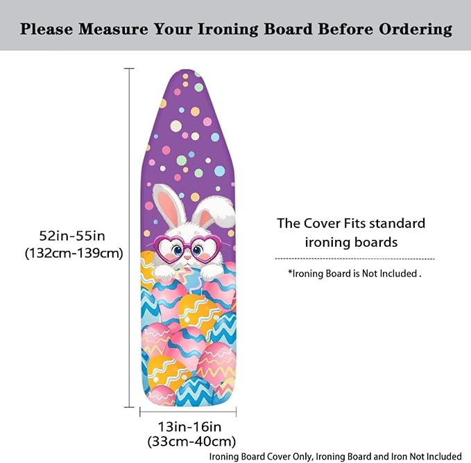 Easter Bunny and Eggs Ironing Board Cover Replacement Iron Board Cover Easter