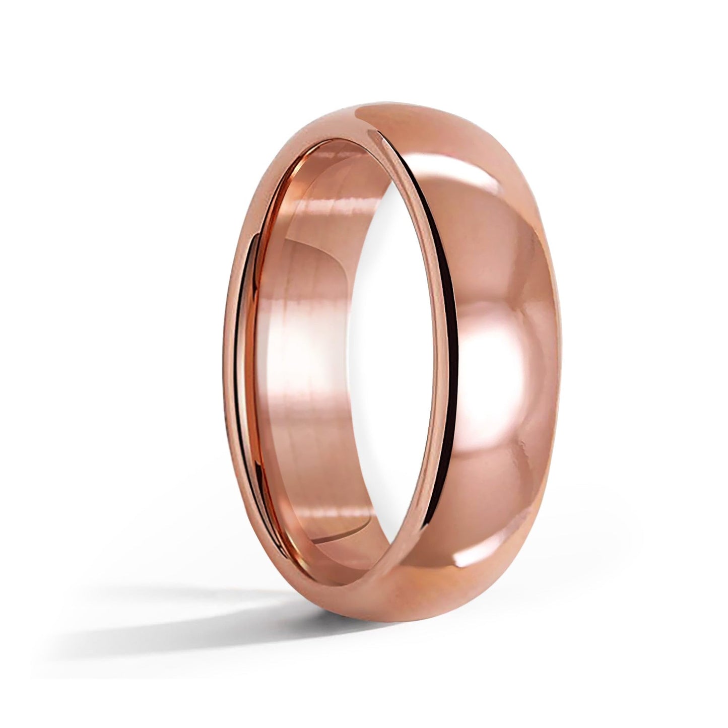 IVY & BAUBLE Pure Uncoated Solid Copper Ring for Men & Women — Lab-Tested, Raw Authentic Copper Band, Wellness Jewelry, Crafted in USA, 6mm, Size 7