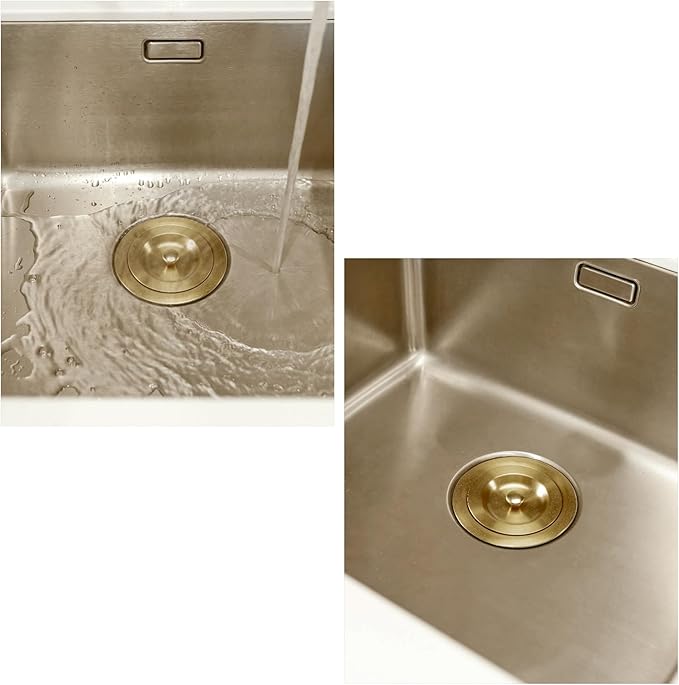 KONE 3-1/2 Inch Brass Sink Drain, Durable Stainless Steel Brass Kitchen Sink