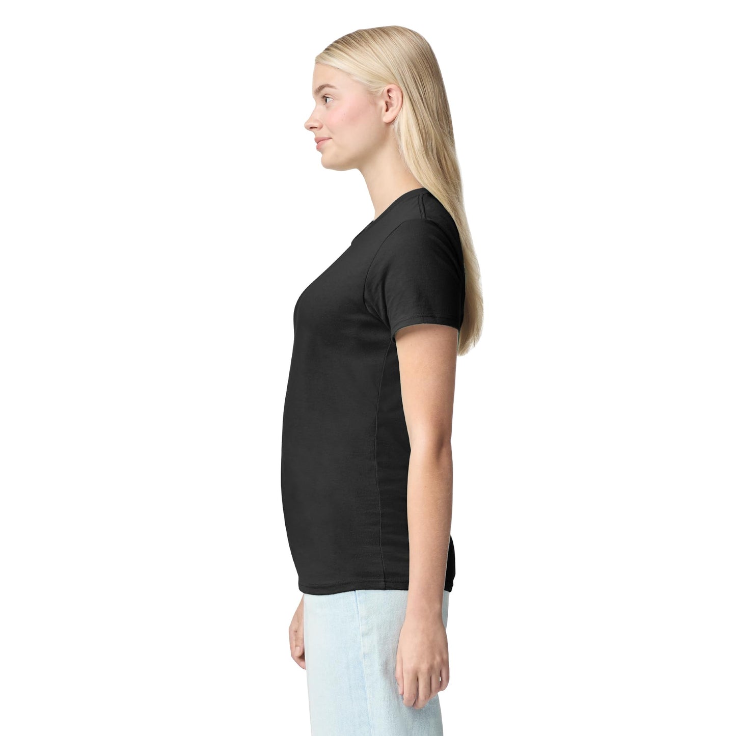 Gildan womens Heavy Cotton Adult T-shirt, 2-pack T Shirt, Black, Large US