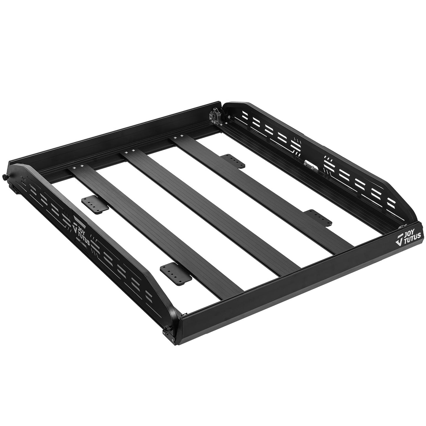 JOYTUTUS Anti-Rust Aluminum Roof Basket 48" X 42" X 6",Collapsible Design,Lightweight Roof Rack Carrier Basket Universal Rooftop,220LBS Load Capacity,for SUV, Truck, Car