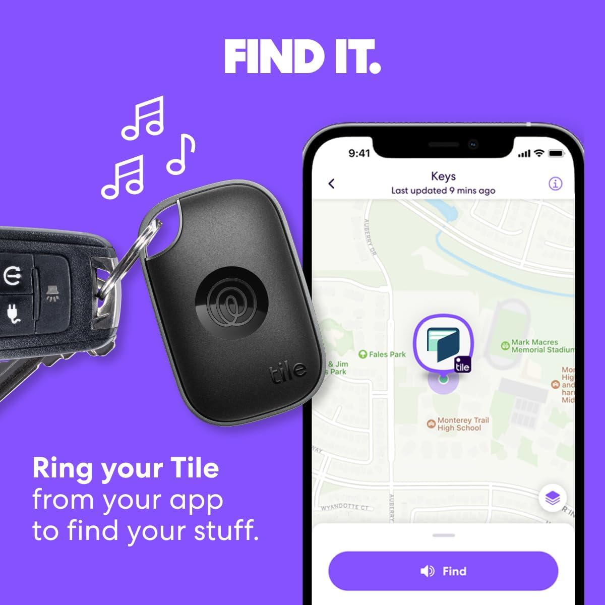 Tile by Life360 Pro (2024) - Powerful Bluetooth Tracker, Key Finder and Item Locator for Keys Bags, and More, Both iOS and Android Compatible, Phone Finder, Pack of 4 (Black/White)