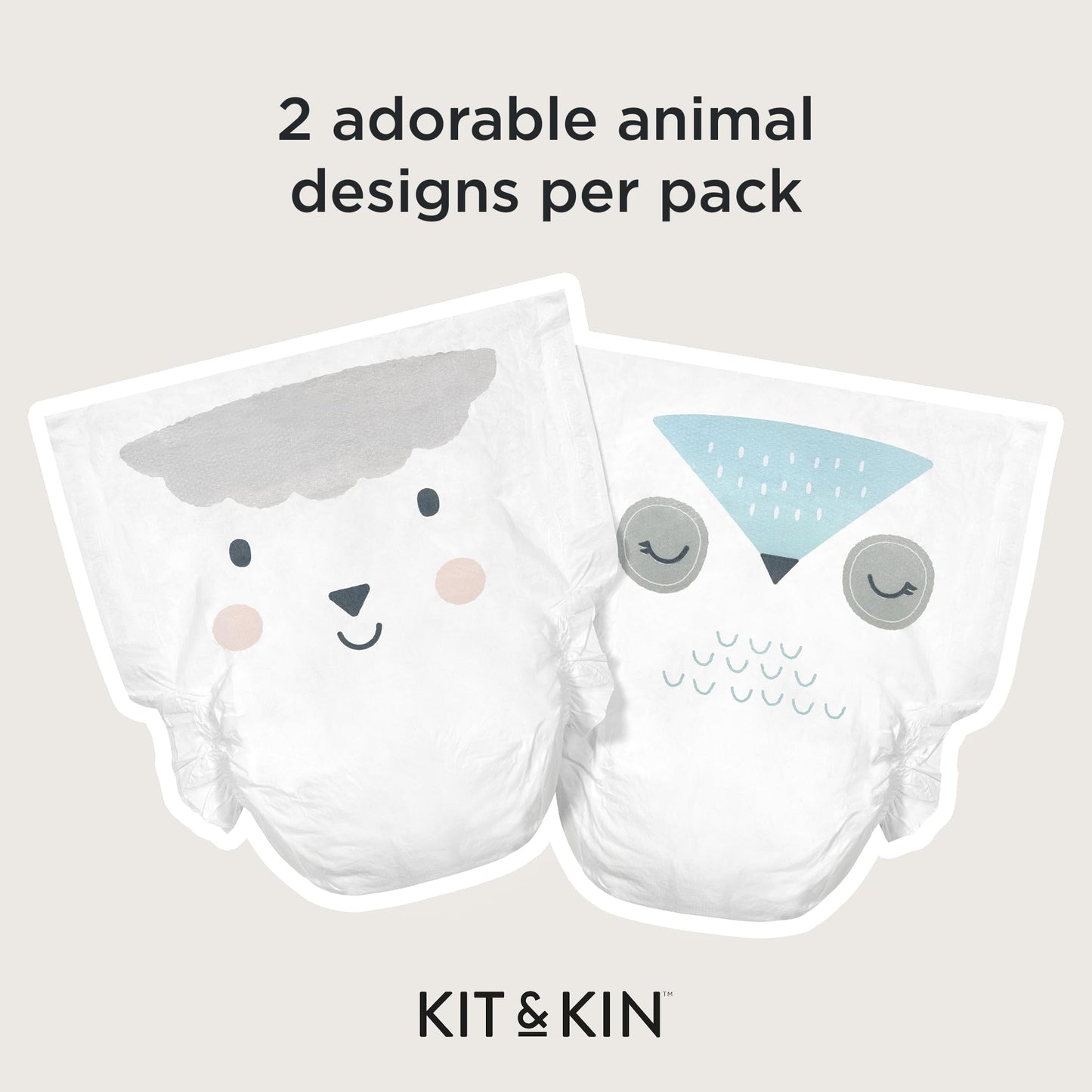 Kit & Kin Premium Eco Baby Nappies Size 1 | Newborn 2-5 kgs / 4-11 lbs | Pack of 152 Nappies | Plant-Based & Hypoallergenic | Superior Leak Protection | Vegan & Cruelty Free