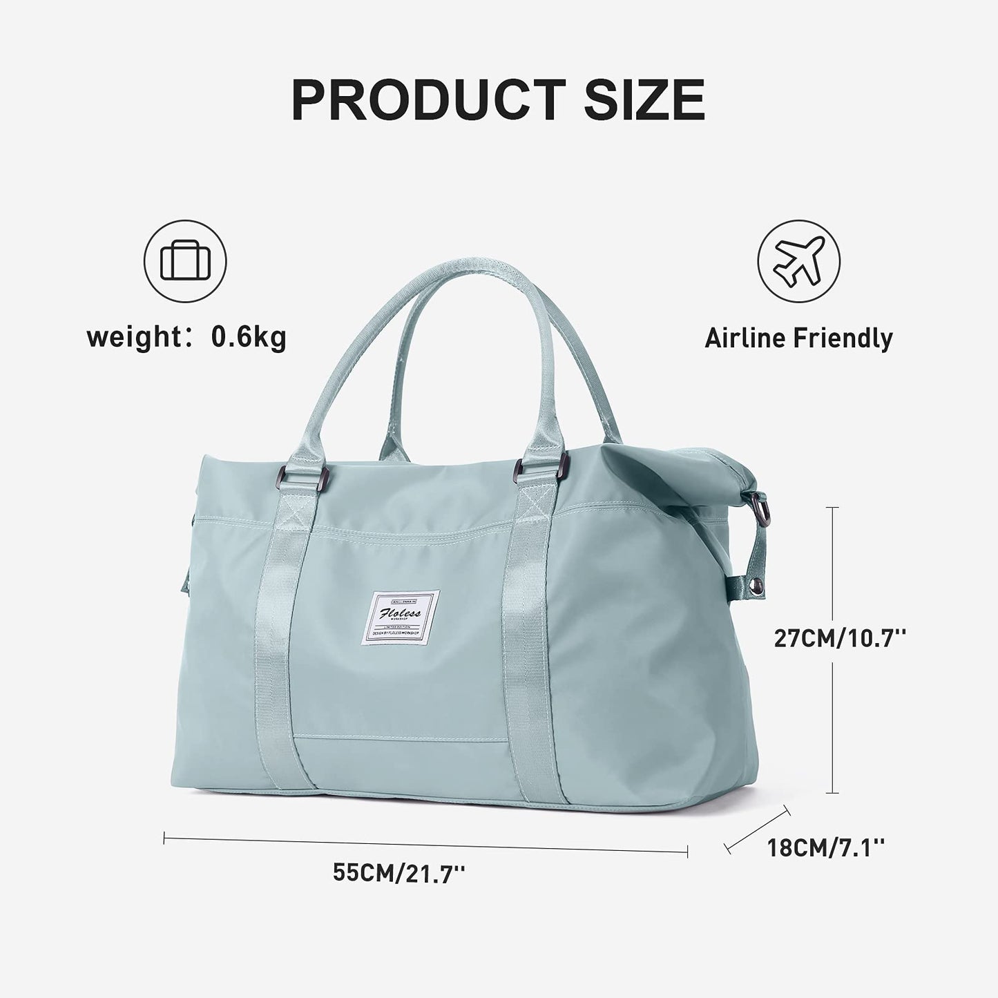 Sport Travel Duffle Bag Large Gym Tote Bag for Women, Weekender Carry on Bag for Airplane, Ladies Beach Overnight Bag Waterproof Luggage Bag with Wet Pocket