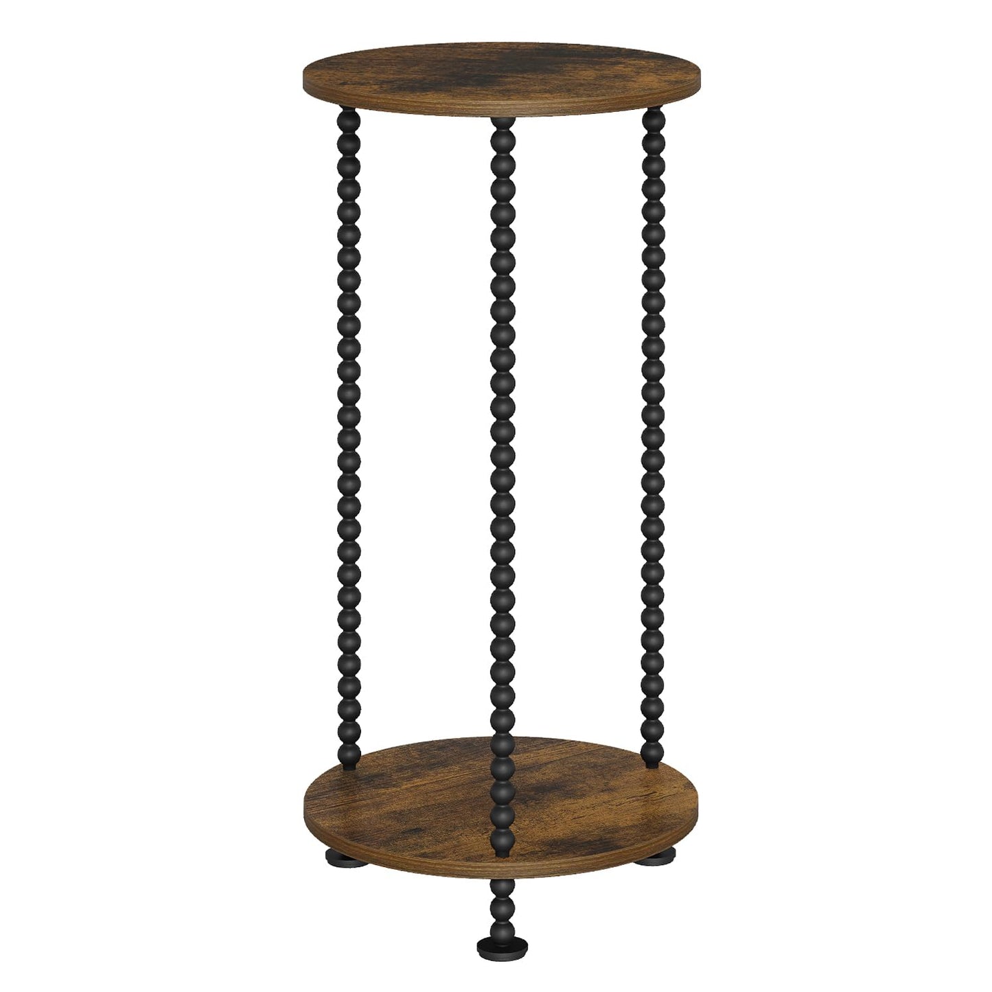 YINMIT Plant Stand Indoor, 2 Tier Small Plant Stand, 23" Tall Metal Spindle Poles Plant Stands, Corner Flower Pot Stand, Plant Tables Indoor, Planter Pot Holder for Balcony Garden Patio Living Room