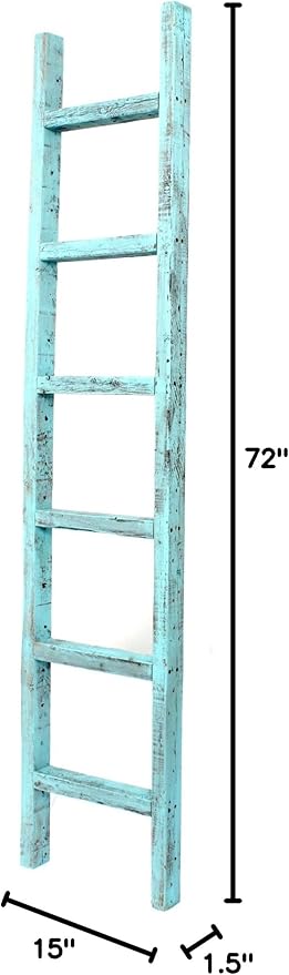 BARNWOODUSA Rustic Decorative Ladder