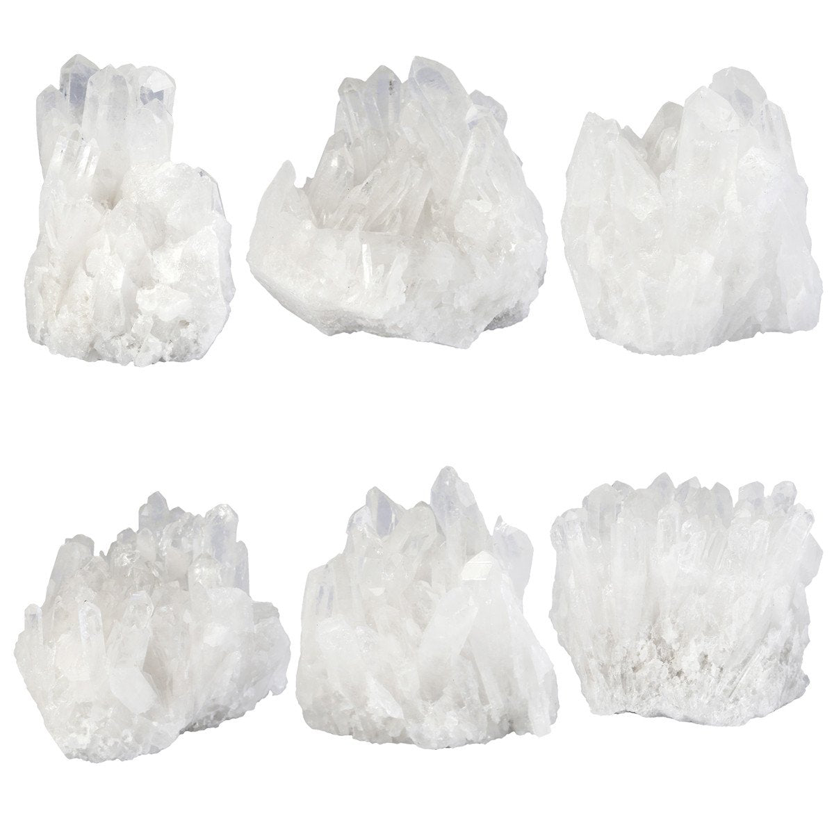 mookaitedecor Bundle - 2 Items: Natural Raw Amber Calcite Crystal Cluster Geode Stone & Natural Clear Quartz Crystal Cluster Mineral Geode Druzy Specimen for Crystal Healing Home Decor