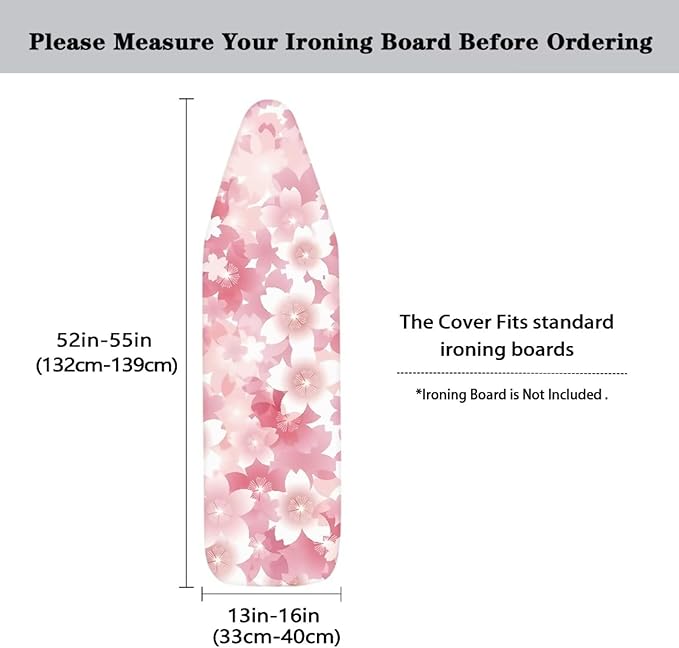 Cherry Blossom Print Ironing Board Cover 15x54 Inch Standard Ironing Board Cover