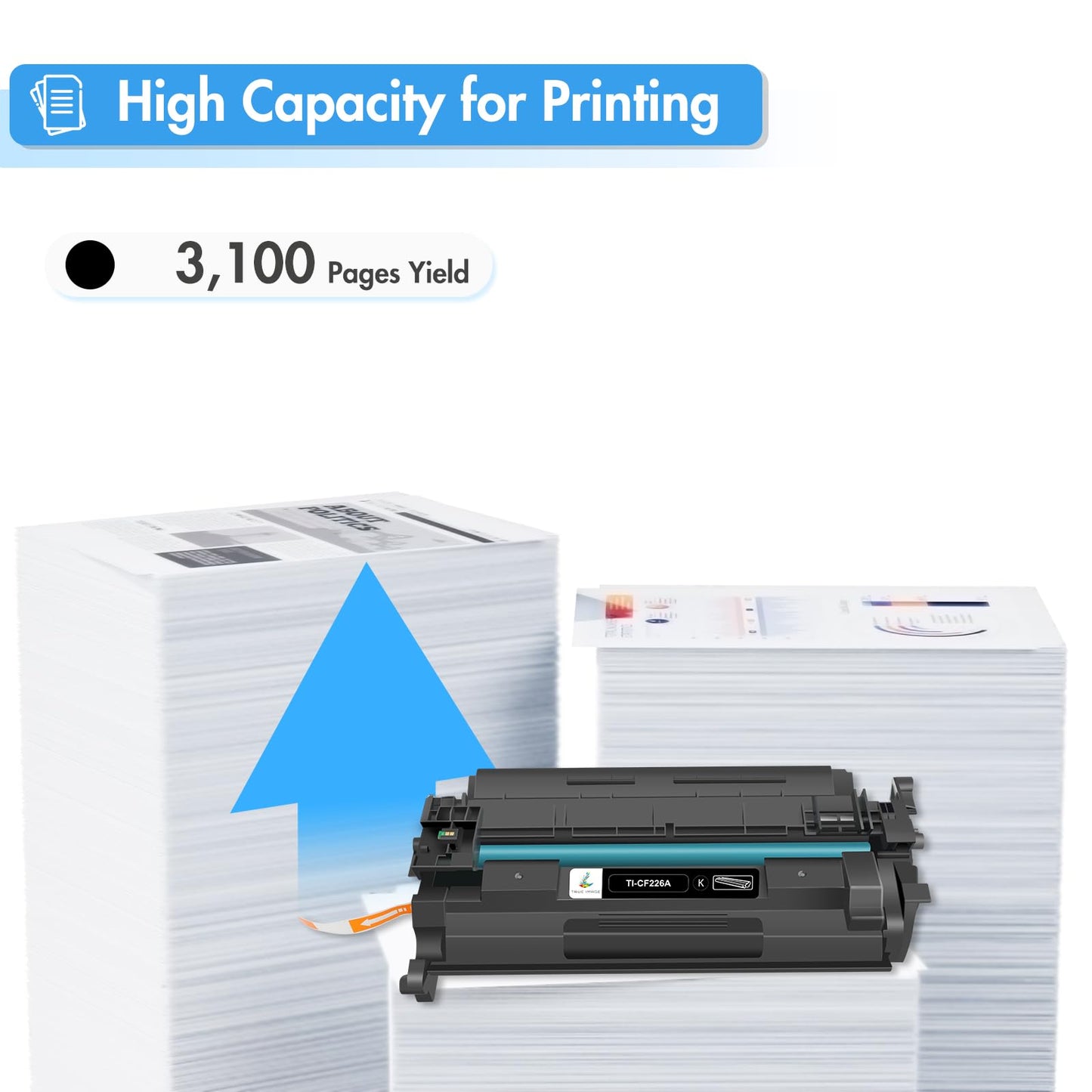 26A Toner Cartridge for HP Printer CF226A M426fdw Compatible for HP 26A Black Laserjet Toner Cartridge 26X CF226X M402n MFP M426fdw M402dn M402 M402dw M402dne M426fdn M426 M426dw Printer Ink 2 Pack