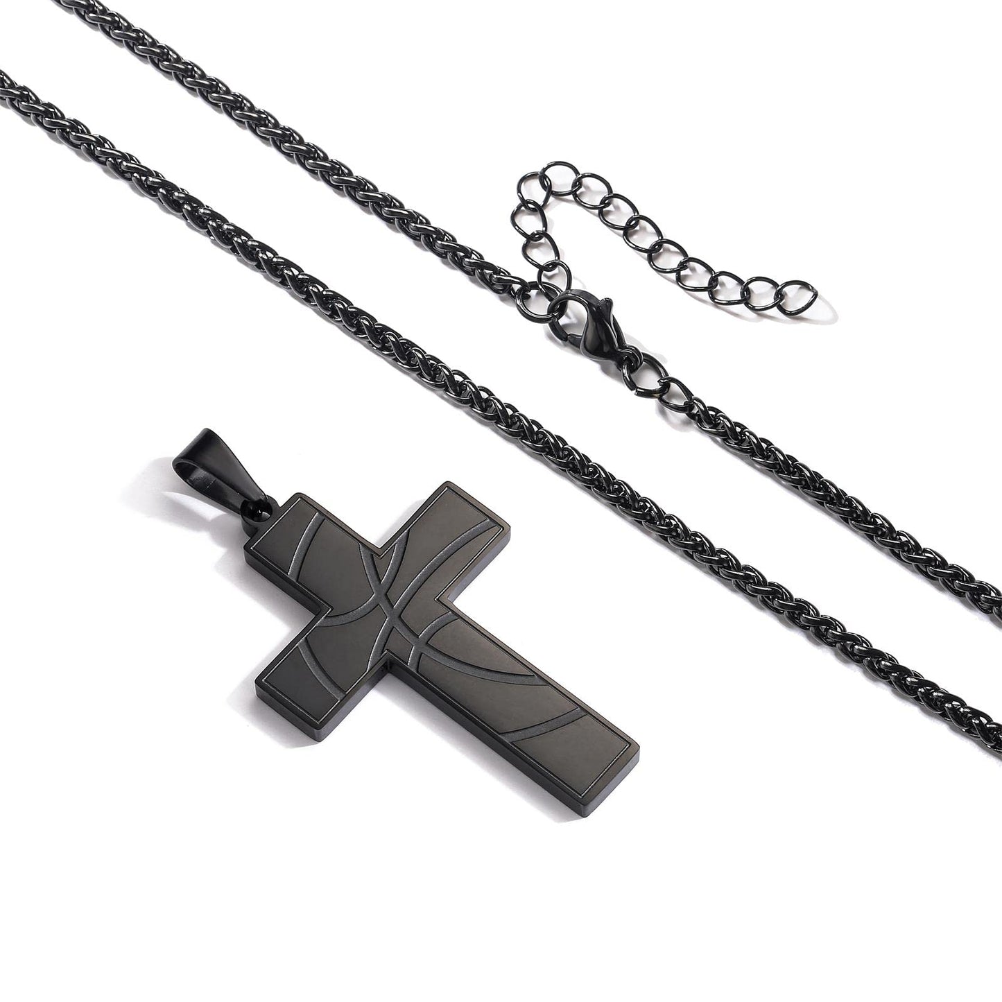 GLITTO Basketball Cross Necklace for Boys Men Christian Religious Chain Baptism First Communion Confirmation Jewelry Graduation Gifts Teenage Teen Kids Age Accessories Stuff