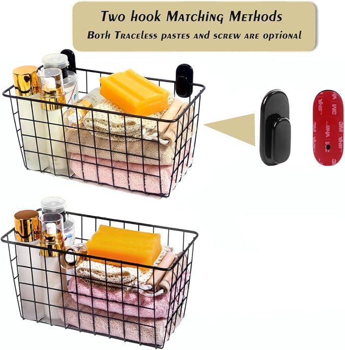4 Pack【Extra Large】Hanging Kitchen Basket, Wire Storage Basket,
