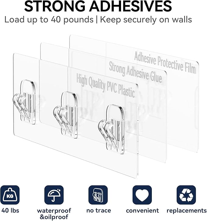 YASONIC Shower Caddy Adhesive, Rustproof Shower Shelves