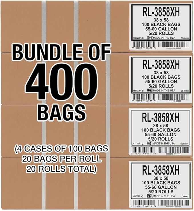 Aluf Plastics 55 Gallon Trash Can Liners
