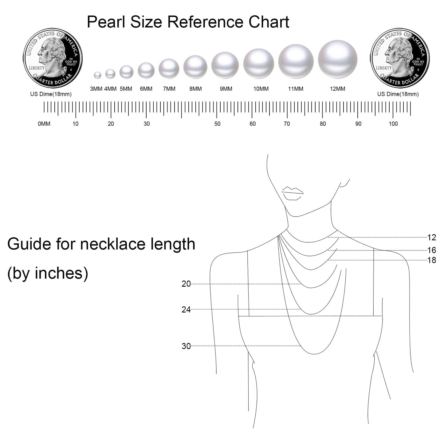 11.5 mm Infinity Pearl Necklace 925 Sterling Silver Jewelry 5A Cubic Zirconia Pendant Necklace Gifts for Mom Women Girlfriend Grandma Lover Her Wedding Birthday Anniversary Engagement Valentine's Day