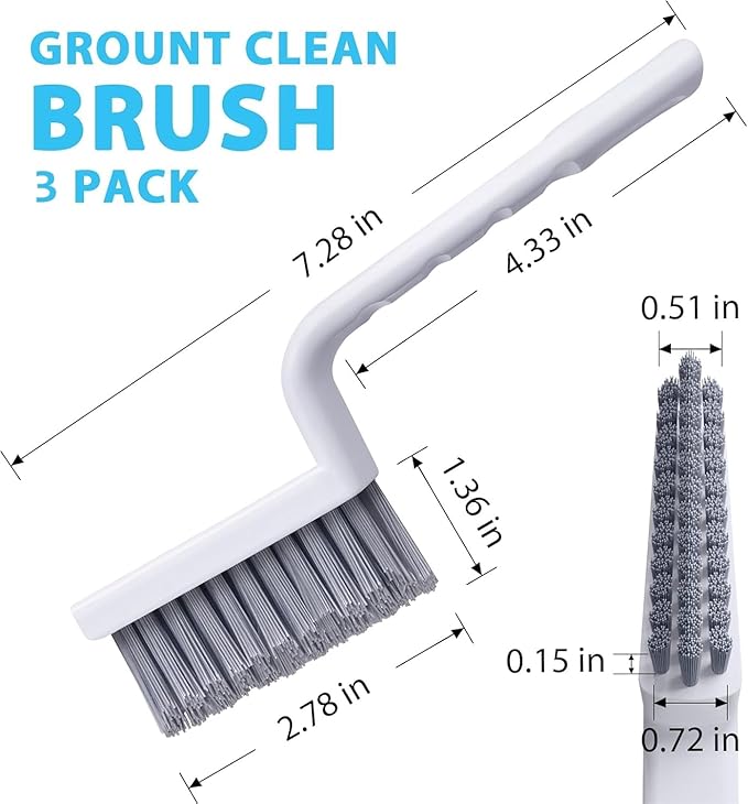 Grout Cleaner Brush, Hard Bristle Grout Cleaning Brushes Scrubber