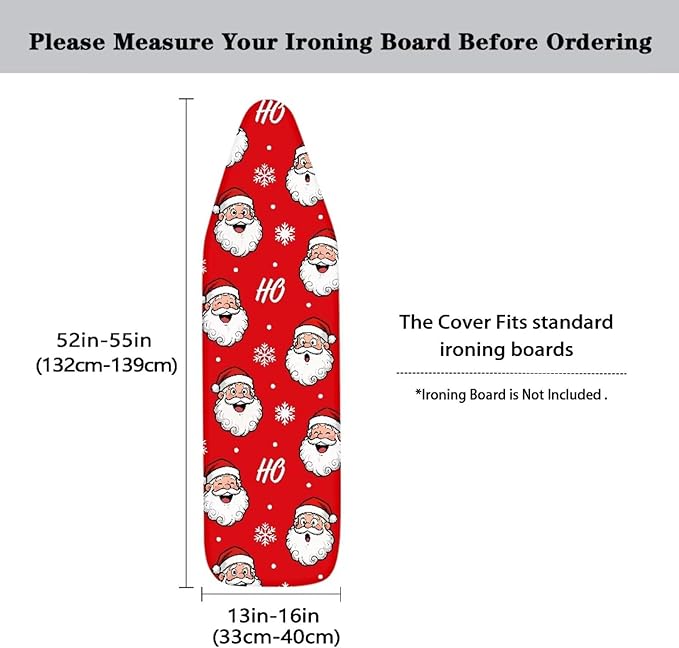 Cute Christmas Santa HOHOHO Ironing Board Cover Table Top Ironing Board Cover