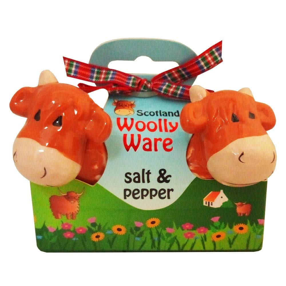 Highland Cow Salt & Pepper Set Woolly Ware CL-97-64