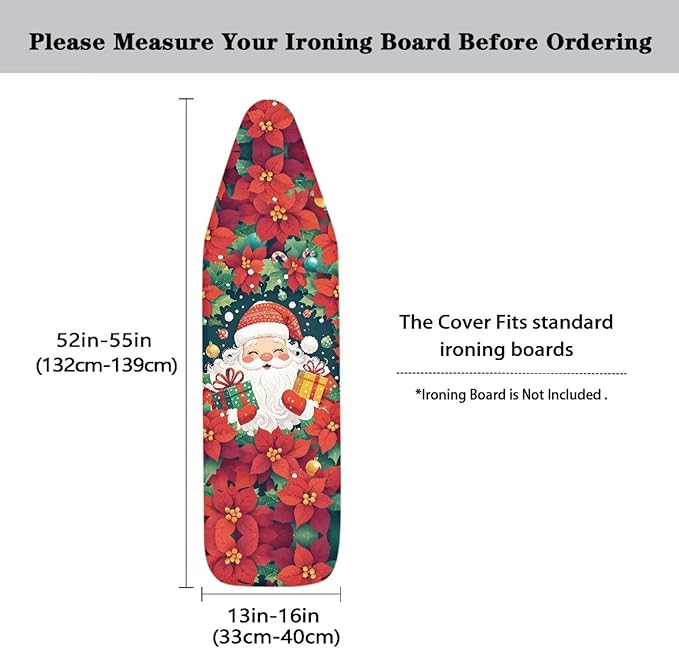Heavy Duty Ironing Board Cover and Pad Thick Stain Resistant Padding Scorch &