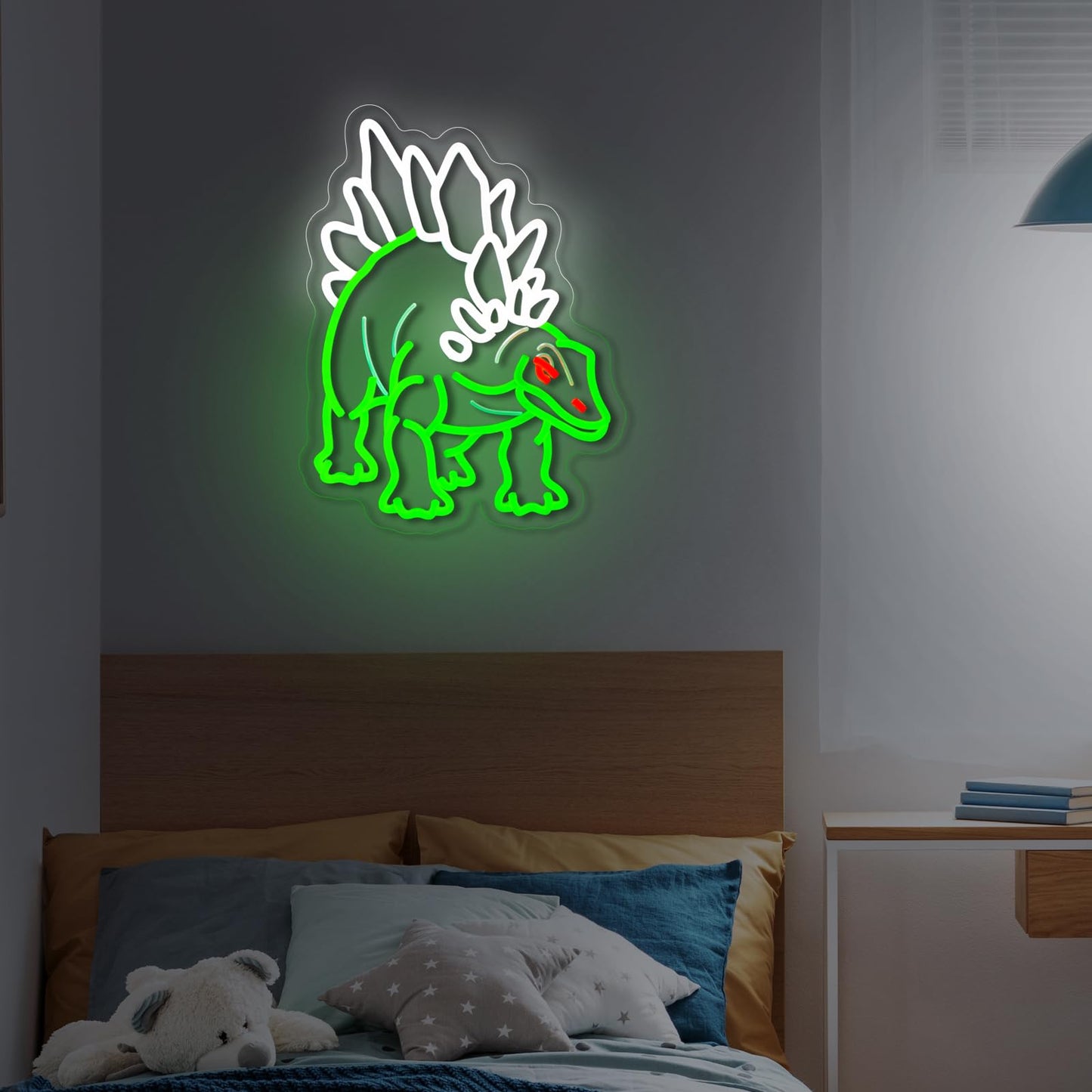 Dinosaur Neon Sign Stegosaurus Neon Sign for Wall Decor Dino USB Dimmable Neon Light Sign for Boys Girls Room Gameroom Holiday Birthday Christmas Gift