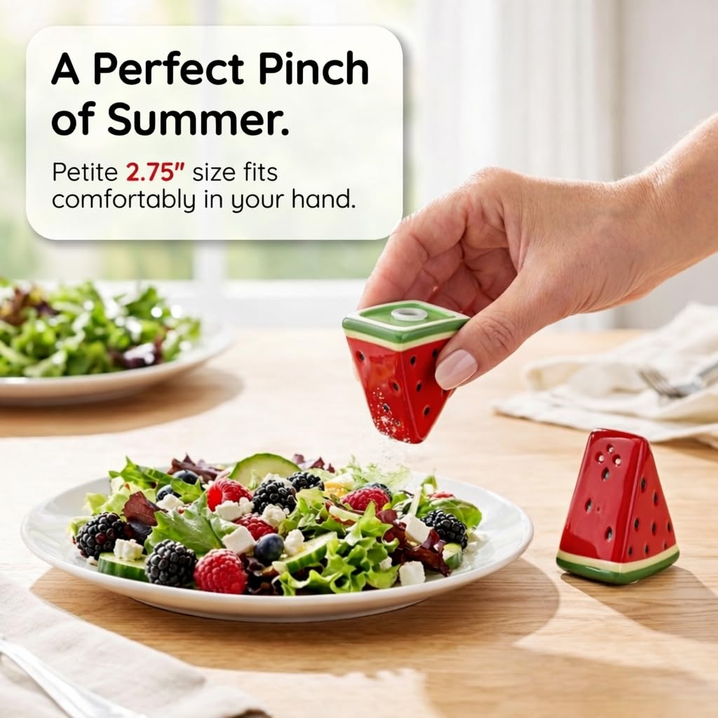 The Bridge Collection Watermelon Salt and Pepper Shaker Set for Summer