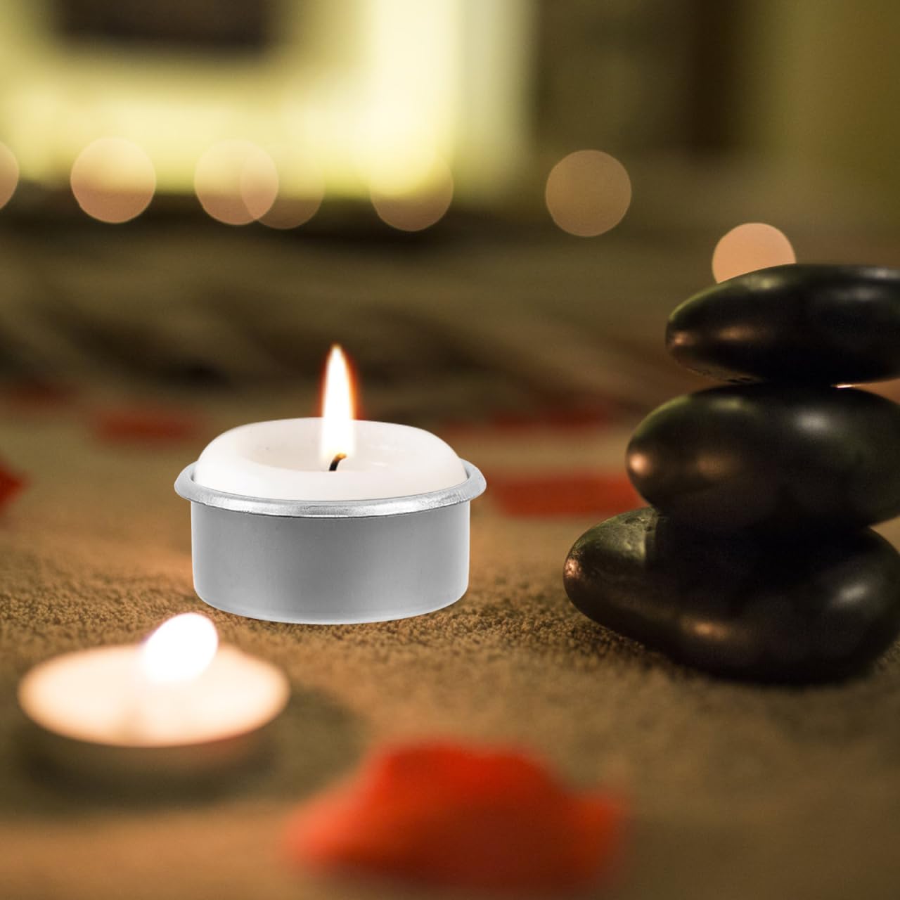 BESTOYARD 20Pcs Empty Steel Tea Light Christmas Candle Cups, 2 Inches Reusable DIY Metal Tins, Oversized for Extended Burn Time Scented Candle Making, Wedding, Party, Home Decoration
