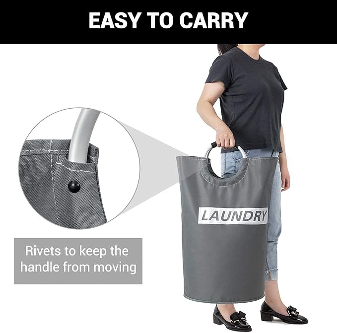 ZEROJETLAG 82L Large Laundry Basket Collapsible Hamper