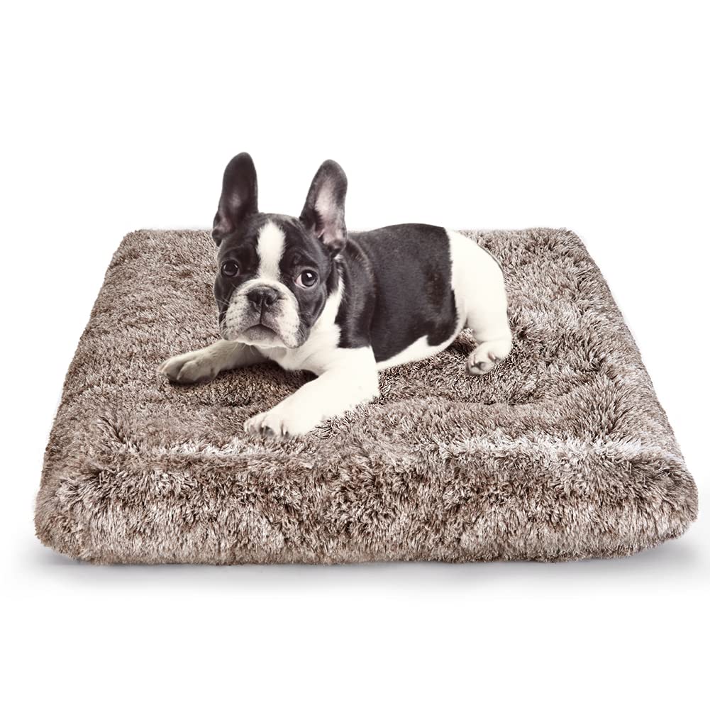 ULIGOTA Dog Bed Crate Pad Plush Soft Dog Crate Bed for Small Medium Large Dogs and Cats Washable Anti-Slip Kennel Crate Mats for Sleeping and Anti AnxietyS