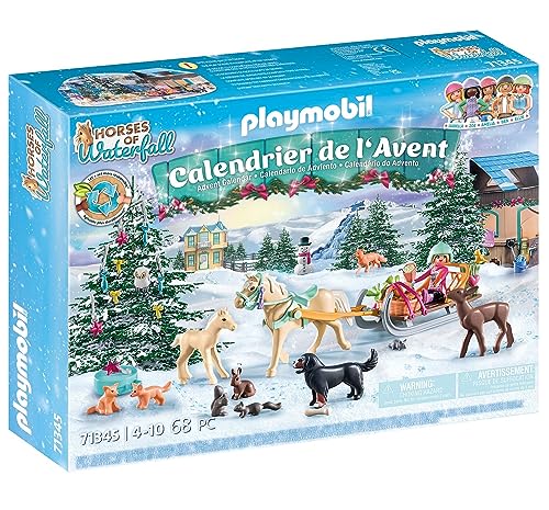 Playmobil 71345 Advent Calendar - Christmas Sleigh Ride, Countdown to Christmas, Includes 24 doors to open each day in December, Christmas toy for children ages 4 years+