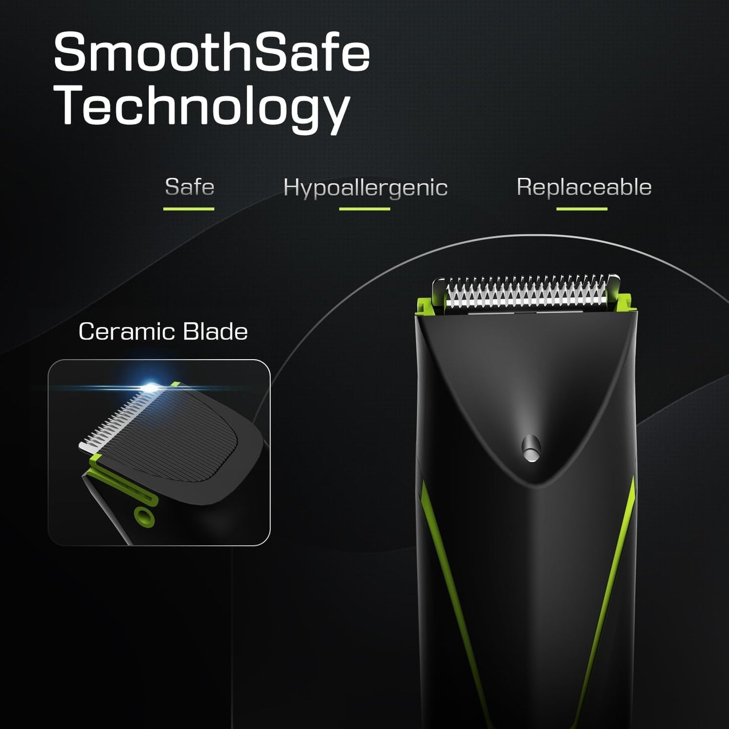 Electric Body Hair Trimmer for Men: Manscape Ball Trimmer Waterproof Pubic Hair Groomer Cordless Rechargeable Groin Shaver Replaceable Blade Clipper Wet/Dry Hygiene Razor Portable Body Grooming Travel