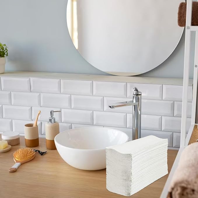 Perfect Stix White MultiFold Paper Towels- Total 4000 Towels. 9.2 x 9.2 Sheets.
