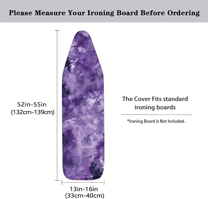 Purple Ironing Board Pad and Cover Standard Ironing Board Cover Scorch and
