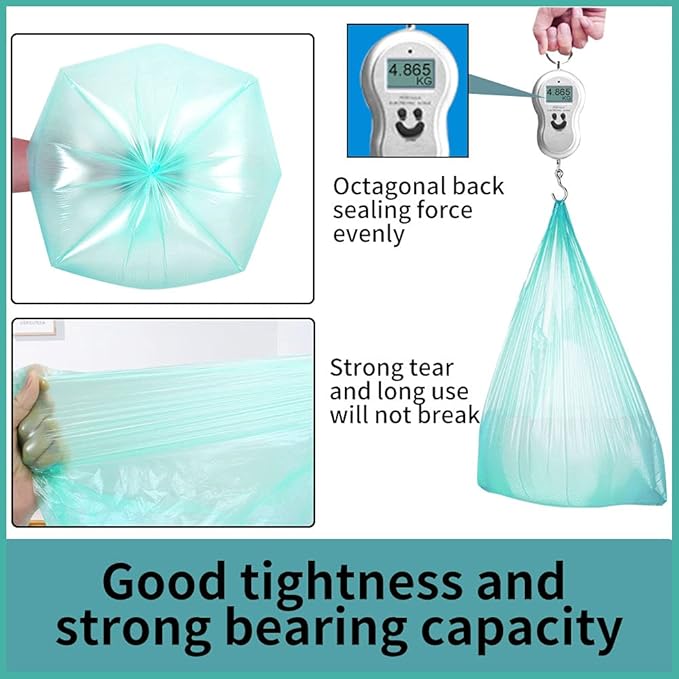 Trash Bags, 5 Rolls/100 Counts Small Garbage Bags